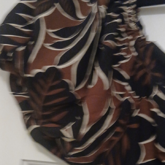 Blush Black and Brown Leaf Print Jumpsuit - Picture 6 of 6
